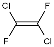 1,2-ジクロロ-1,2-ジフルオロエチレン 化学構造式