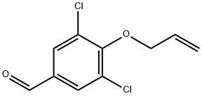 4-(アリルオキシ)-3,5-ジクロロベンズアルデヒド 化学構造式