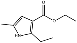 2-Ethyl-5-methyl-1H-pyrrole-3-carboxylic acid ethyl ester Structure