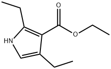 2,4-Diethyl-1H-pyrrole-3-carboxylic acid ethyl ester Structure