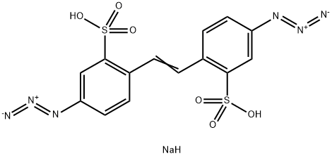4,4'-ジアジドスチルベン-2,2'-ジスルホン酸 二ナトリウム 化学構造式