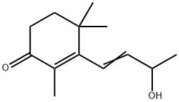 (7E,9ξ)-9-Hydroxy-5,7-megastigmadien-4-one Structure