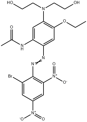 N-[5-[bis(2-hydroxyethyl)amino]-2-[(2-bromo-4,6-dinitrophenyl)azo]-4-ethoxyphenyl]acetamide Structure