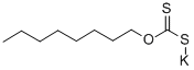 potassium O-octyl dithiocarbonate Structure