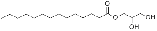 2，3-ジヒドロキシプロピルテトラデカノアート 化学構造式