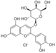 CYANIDIN-3-GALACTOSIDE CHLORIDE Structure