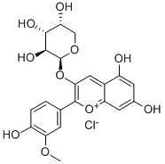 氯化阿拉伯糖苷芍药素, 27214-74-0, 结构式