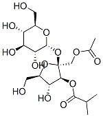 6-O-乙酰氧-2,3,4-三(2-甲基丙酰氧)-β-D-呋喃果糖-6-乙酰基-1,3,4-三-O-(2-甲基-1-氧丙基)-α-D-吡喃葡糖苷 结构式