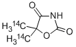 DIMETHYLOXAZOLIDINE-2,4-DIONE-5, 5-[2-14C] 结构式