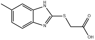 2-((6-甲基-1H-苯并[D]咪唑-2-基)硫代)乙酸, 27231-37-4, 结构式