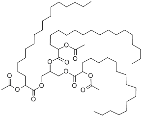 トリアセチルヒドロキシステアリン酸グリセリル 化学構造式