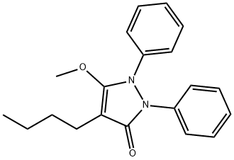 4-Butyl-1,2-diphenyl-3-methoxy-3-pyrazolin-5-one,27258-01-1,结构式