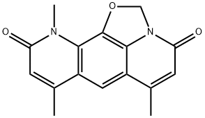 6,8,11-トリメチル-4H-オキサゾロ[5,4,3-ij]ピリド[3,2-g]キノリン-4,10(11H)-ジオン 化学構造式