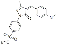 potassium 4-[4-[[4-(dimethylamino)phenyl]methylene]-4,5-dihydro-3-methyl-5-oxo-1H-pyrazol-1-yl]benzenesulphonate Structure