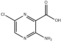 3-氨基-6-氯吡嗪-2-甲酸 结构式