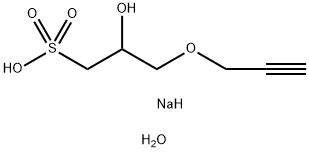 SODIUM 2-HYDROXY-3-(PROP-2-YNYLOXY)PROPANE-1-SULFONATE HYDRATE Struktur