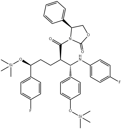3-[(2R,5S)-5-(4-Fluorophenyl)-2-[(S)-[(4-fluorophenyl(amino)]][4-[trimethylsilyl]-oxy]phenyl]methyl]-1-oxo-5-[(trimethylsily)-oxy]pentyl]-4-phenyl-(4S)-2-oxazolidinone
