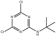 N-(TERT-ブチル)-4,6-ジクロロ-1,3,5-トリアジン-2-アミン 化学構造式