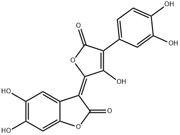 3,6-Di(3,4-dihydroxyphenyl)furo[3,2-b]furan-2,5-dione Struktur
