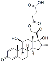 21-(3-カルボキシ-1-オキソプロピルオキシ)-9-フルオロ-11β,17-ジヒドロキシ-16β-メチルプレグナ-1,4-ジエン-3,20-ジオン 化学構造式