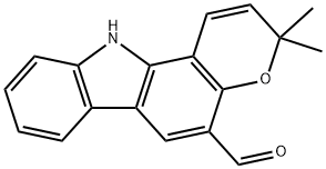 3,11-Dihydro-3,3-dimethylpyrano[3,2-a]carbazole-5-carbaldehyde Structure