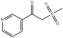 2-メチルスルホニル-1-(ピリジン-4-イル)エタノン 化学構造式