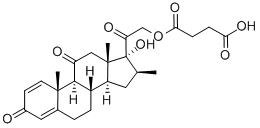 甲泼尼松半琥珀酸酯, 27303-92-0, 结构式