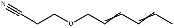 3-(2,4-ヘキサジエニルオキシ)プロパンニトリル 化学構造式