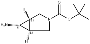 REL-(1R,5S,6S)-6-氨基-3-氮杂双环[3.1.0]己烷-3-羧酸叔丁酯, 273206-92-1, 结构式