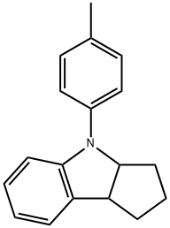 4-p-トリル-1,2,3,3a,4,8b-ヘキサヒドロシクロペンタ[b]インドール 化学構造式