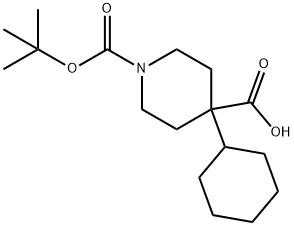BOC-4-CYCLOHEXYL-PIPERIDINE-4-CARBOXYLIC ACID Structure