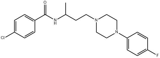p-Chloro-N-[3-[4-(p-fluorophenyl)-1-piperazinyl]-1-methylpropyl]benzamide|