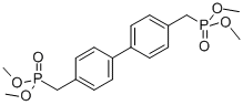[1,1'-ビフェニル-4,4'-ジイルビス(メチレン)]ビスホスホン酸テトラメチル 化学構造式