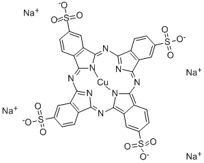 COPPER PHTHALOCYANINE TETRASULFONIC ACID TETRASODIUM SALT Structure