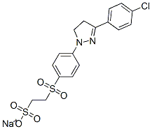 sodium 2-[[4-[3-(4-chlorophenyl)-4,5-dihydro-1H-pyrazol-1-yl]phenyl]sulphonyl]ethanesulphonate Struktur