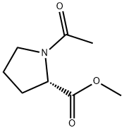1-アセチルピロリジン-2α-カルボン酸メチル 化学構造式