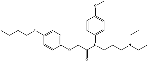2-(p-Butoxyphenoxy)-N-[3-(diethylamino)propyl]-p-methoxyacetanilide Structure