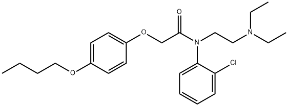 2-(p-Butoxyphenyloxy)-2'-chloro-N-[2-(diethylamino)ethyl]acetanilide Struktur