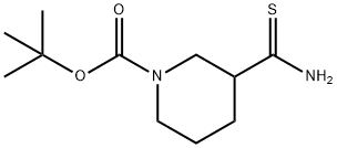 3-(チオカルバモイル)ピペリジン-1-カルボン酸TERT-ブチル 化学構造式