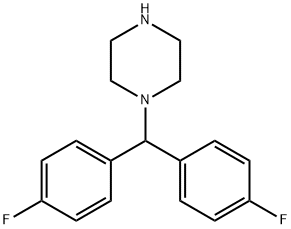 1-[ビス(4-フルオロフェニル)メチル]ピペラジン 化学構造式