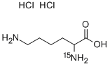 DL-赖氨酸-2-15N 二盐酸盐 结构式