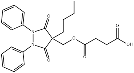 4-BUTYL-4-[HYDROXYMETHYL]-1,2-DIPHENYL-3,5-PYRAZOLIDINEDIONE HYDROGEN SUCCINATE [ESTER] Structure