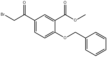 2-(苄氧基)-5-(2-溴乙酰基)苯甲酸甲酯,27475-14-5,结构式