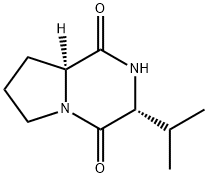 (3R,8aS)-Octahydro-3-(1-methylethyl)pyrrolo[1,2-a]pyrazine-1,4-dione Structure