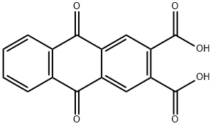 アントラキノン-2,3-ジカルボン酸 化学構造式