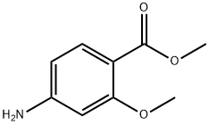 2-メトキシ-4-アミノ安息香酸メチル 化学構造式