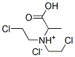 1-carboxyethyl-bis(2-chloroethyl)azanium chloride Struktur