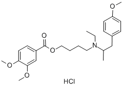 メべベリン塩酸塩 化学構造式