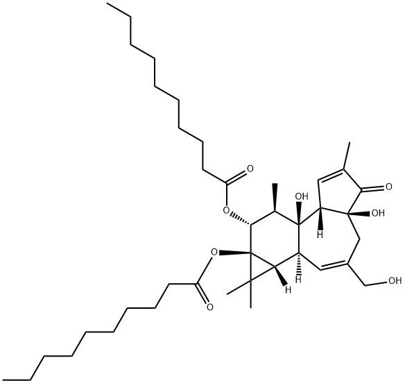 12,13-ジデカン酸4Α-ホルボール 化学構造式