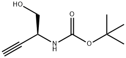 叔-丁基N-[(1S)-1-(羟基甲基)丙-2-炔基]氨基甲酸酯 结构式